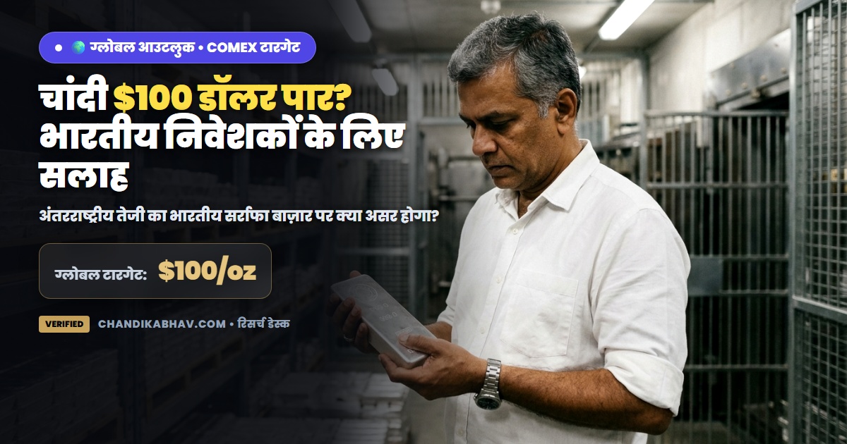 “चांदी $100 तक जाएगी या अभी खरीदना जोखिम भरा है—जानिए आपके पैसे के लिए क्या सही है।” (A complete guide for Indian Investors)